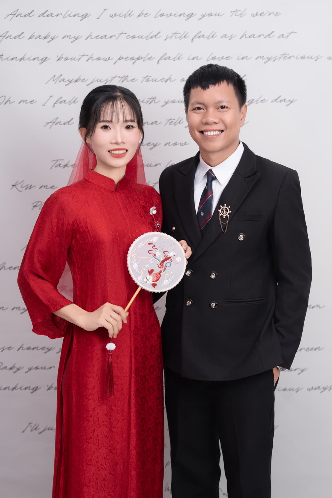 Couple in white gown